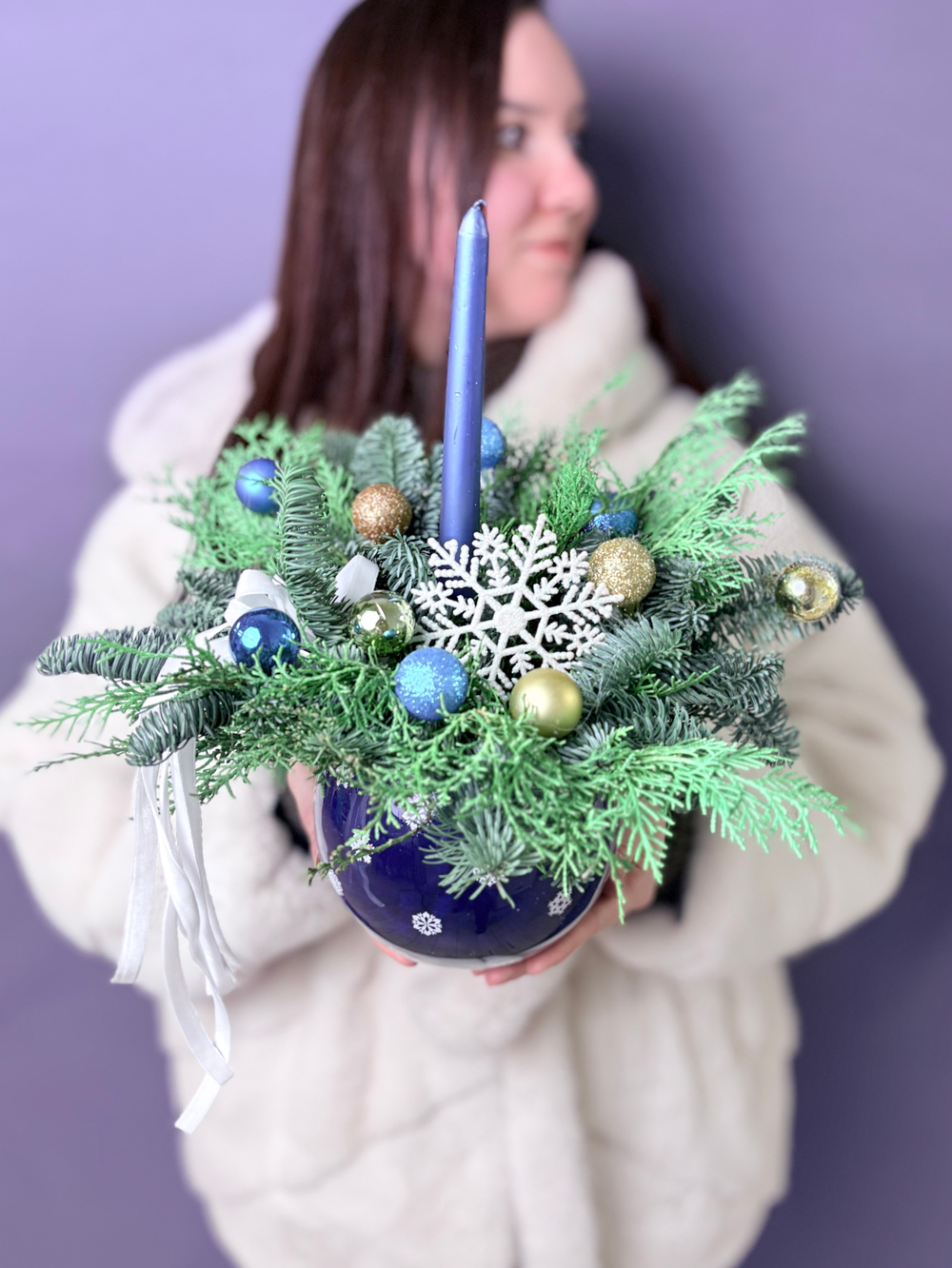 Новогодняя композиция на стол «Волшебная зима»