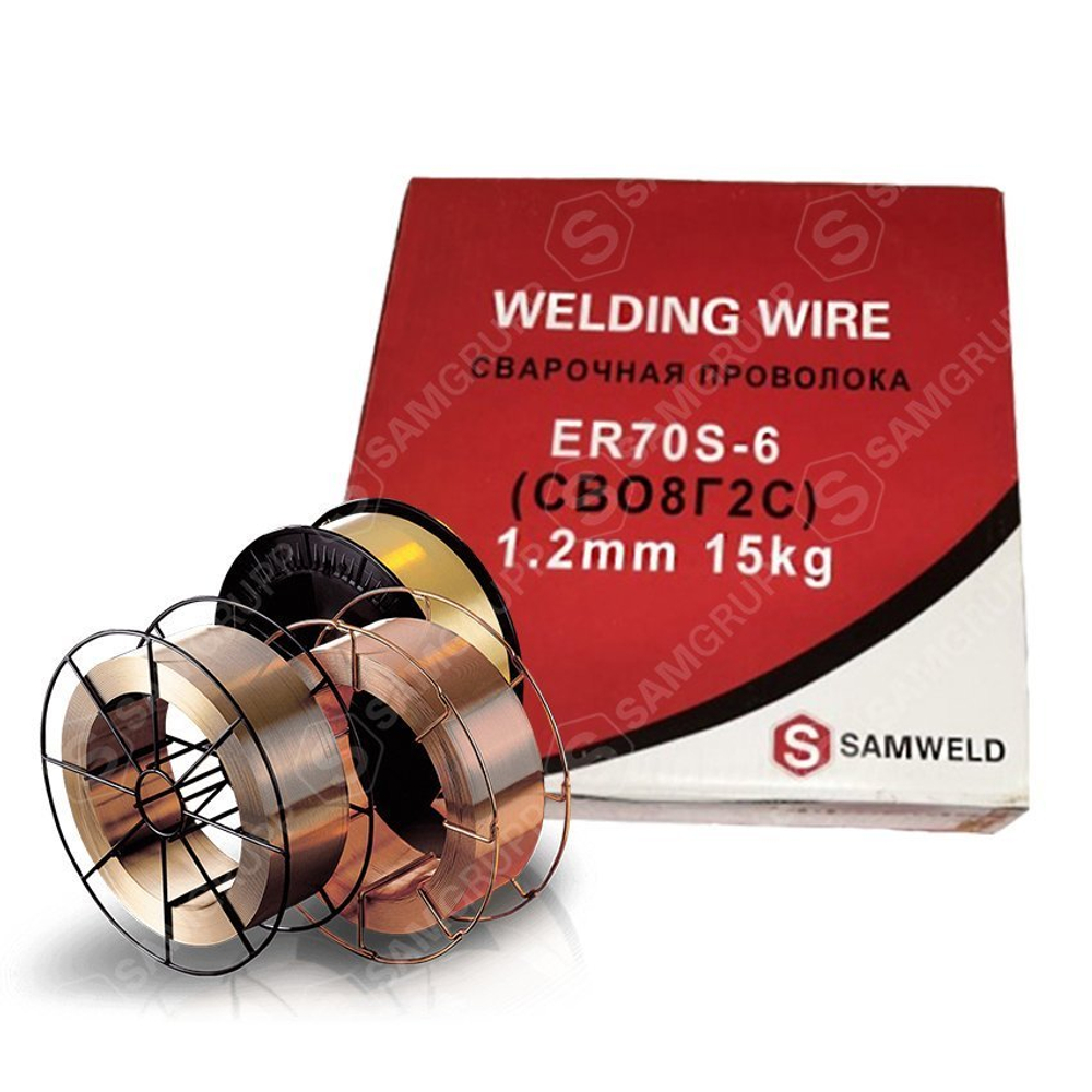 Сварочная проволока омедненная ER70S 6 СВ08Г2С (0.8 мм; 15 кг)