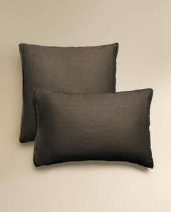 ZARA HOME ОДНОТОННАЯ НАВОЛОЧКА, КОРИЧНЕВЫЙ