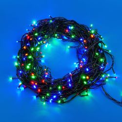 ULD-S10000-1000-DGA MULTI IP20 Гирлянда светодиодная. 100м. 1000 светодиодов. Разноцветный свет. Провод зеленый. ТМ Uniel