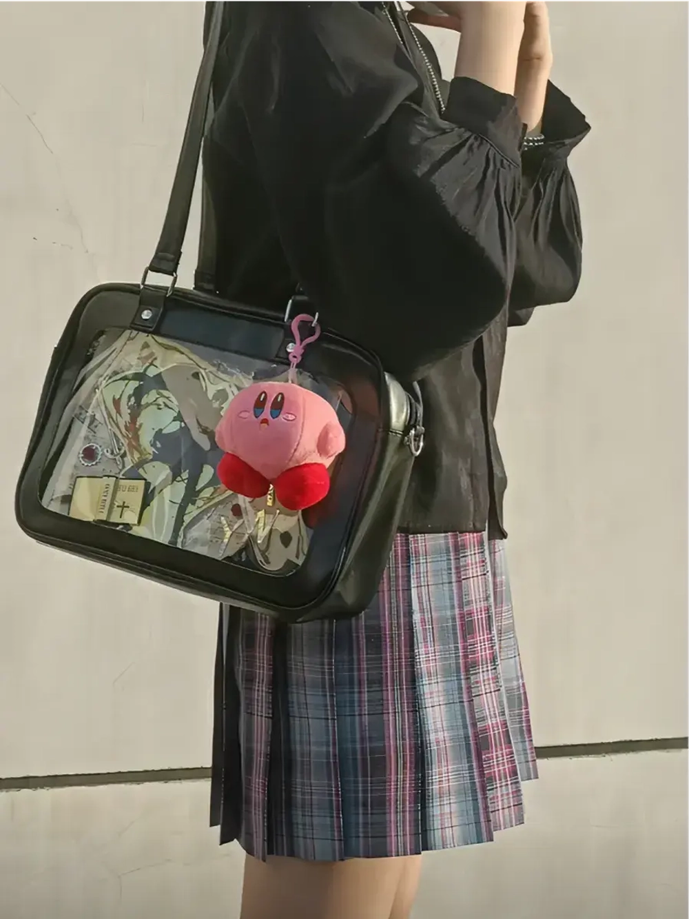 Сумка через плечо с прозрачным окошком