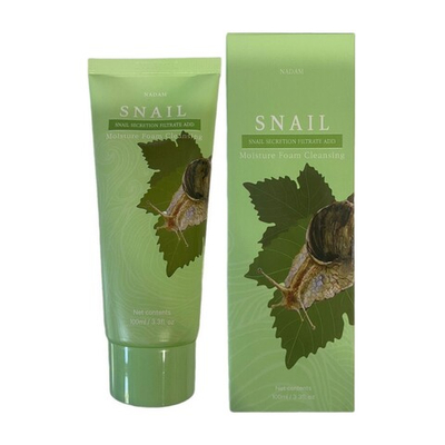 Nadam Foam Cleansing Moisture Snail Пенка увлажняющая для умывания лица с муцином улитки, 100 мл