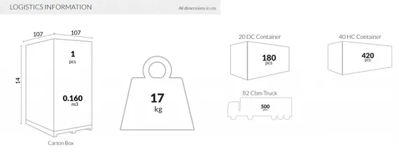 Стол пластиковый Sky Table Ø105, бежевый