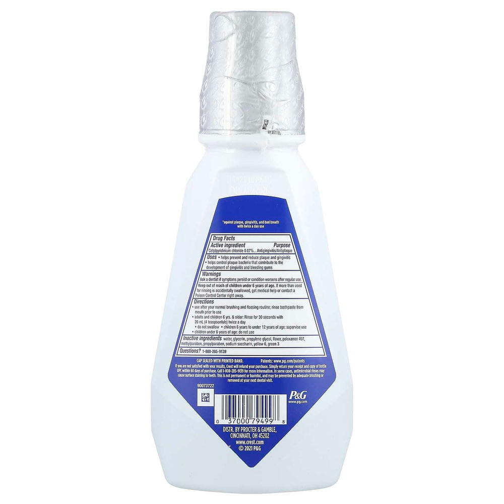 Crest, Pro-Health ™, жидкость для полоскания рта, без спирта, прохладная груша, 500 мл (16,9 жидк. Унции)