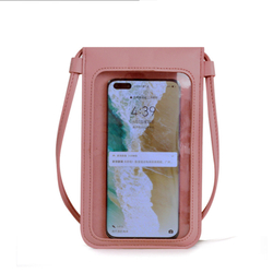 Сумка чехол-слинг через плечо для телефона и документов, цвет темно-розовый (Dark Pink)
