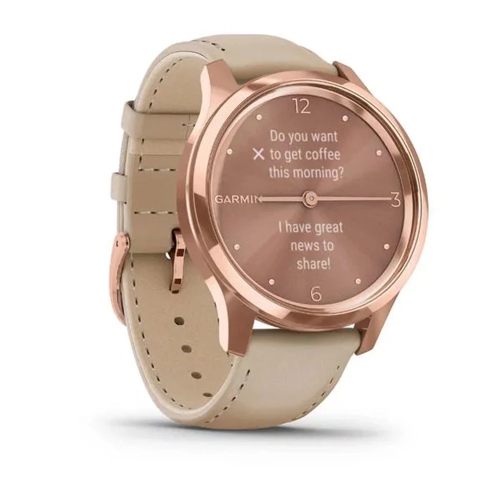 Часы для фитнеса Garmin vivomove Luxe розовое золото PVD 18K, 010-02241-21
