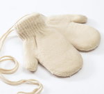 Варежки двухслойные "Однотонные", бежевый, р-р 14 (4-5 лет) 5133438, 1 шт.