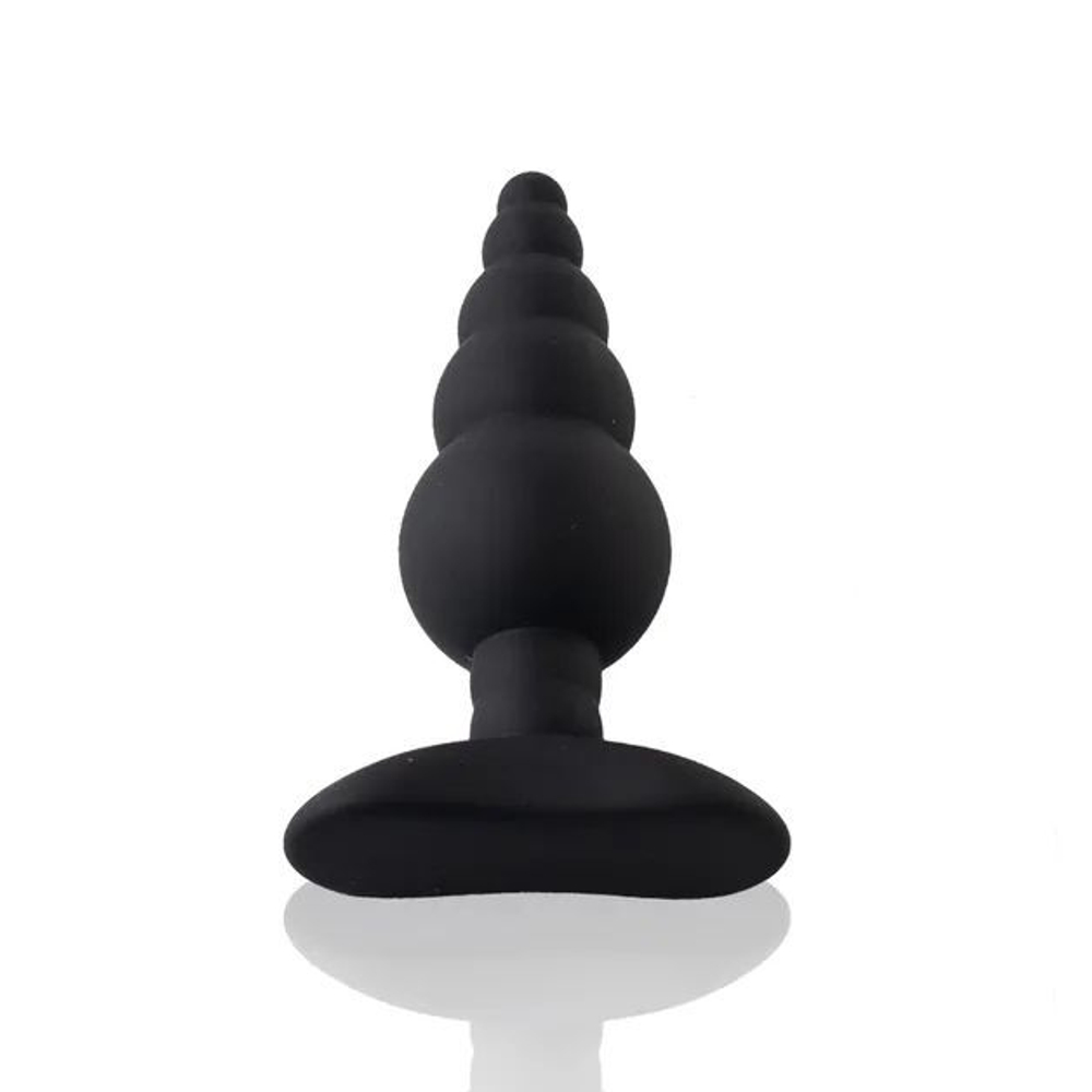 Черная анальная пробка Unicorn Playful - 10 см. (Цвет: черный)
