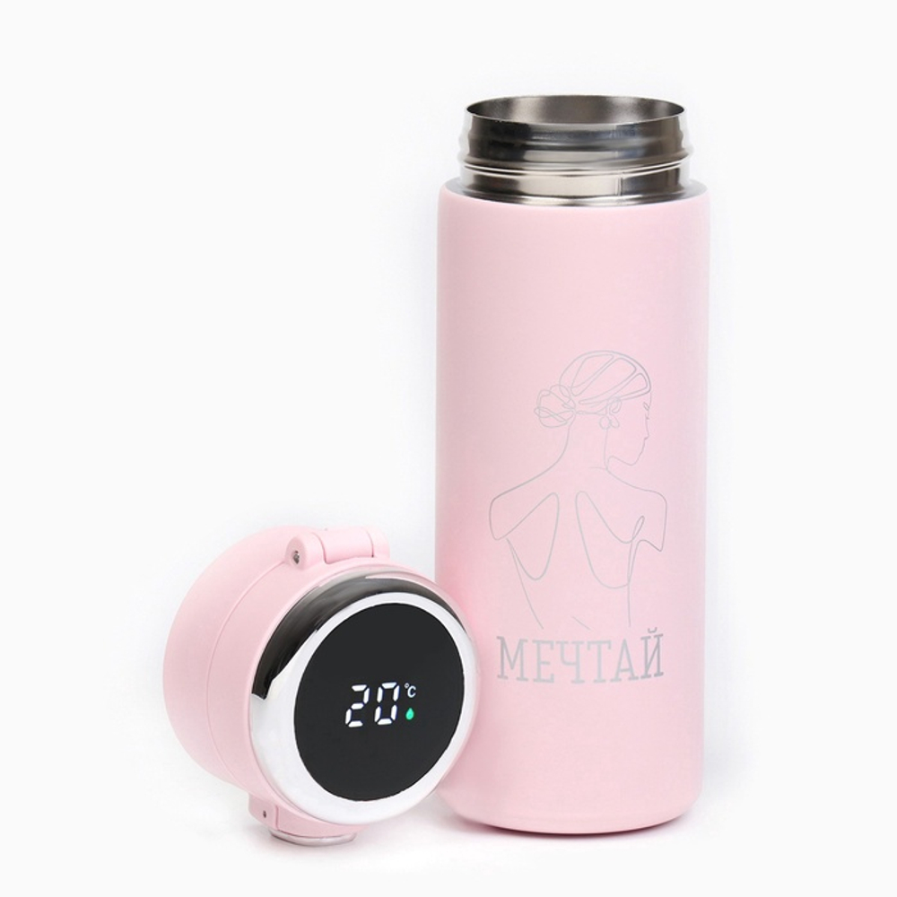 Термос, 420 мл, «Мечтай», сохраняет тепло 8 ч, термометр