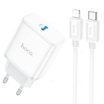 Зарядное устройство на Lightning Hoco C104A 20W PD + QC3.0 (white)