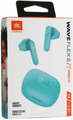 Наушники JBL Wave Flex 2, Bluetooth, вкладыши, синий [jblwflex2blu]