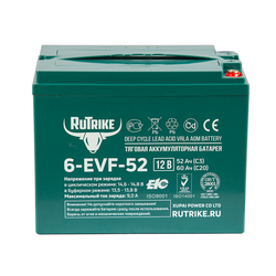 Аккумулятор RuTrike 6-EVF-52 (AGM)