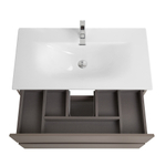 Тумба с раковиной подвесная BelBagno KRAFT-900-2C-SO-CO Бежевый матовый, раковина белая BB-8099-90