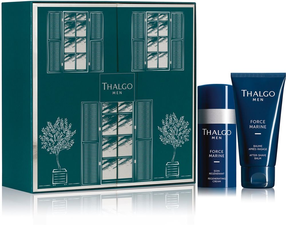 Thalgo aftershave balm without alcohol 75 ml + regenerating face cream with Anti-wrinkle effect 50 ml Men Gift Set