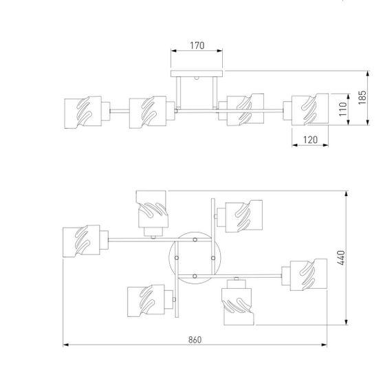 Потолочная люстра Eurosvet Hilari 30165/6 черный жемчуг