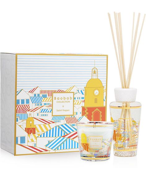 Saint-Tropez, набор аромадиффузор и свеча My first Baobab, Baobab Collection