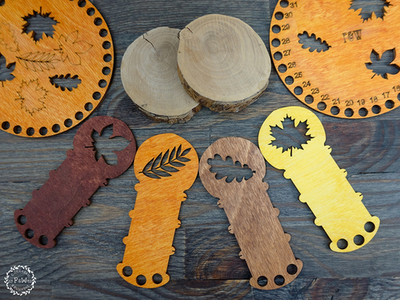 Бобинка "Осенние листья" на 3 цвета