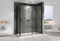 Душевой уголок Abber Komfort 160x100 AG93160B-S102B профиль Черный стекло прозрачное