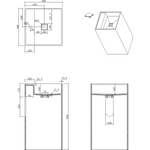 Раковина напольная Boheme Cube 802-R-MW 48х48х85 Corian Matt White рифленая