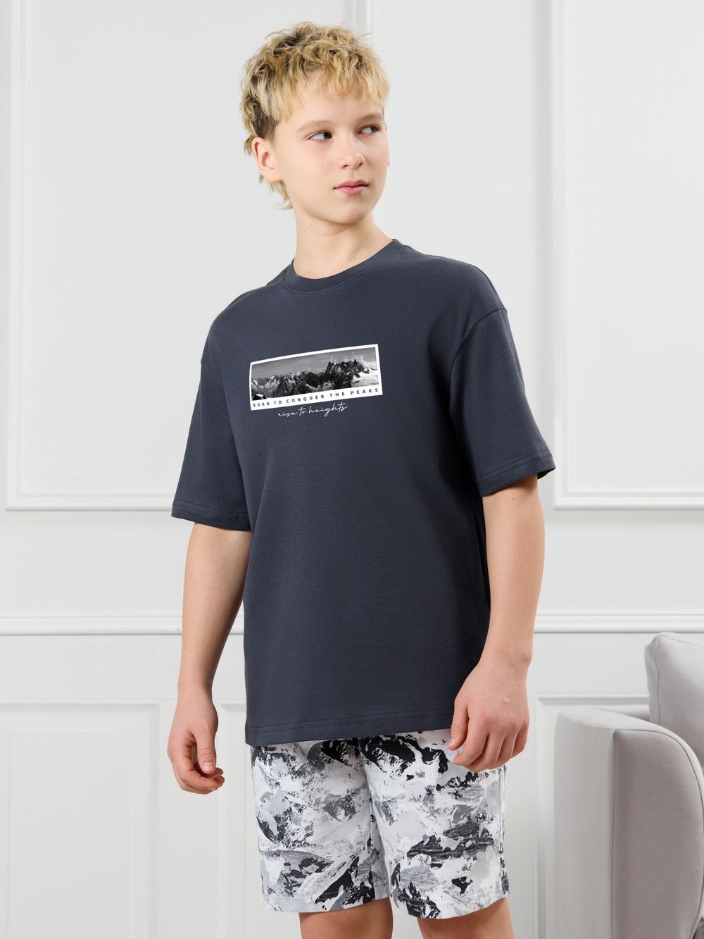 Костюм для мальчика Олимп-2 Виотекс ГРАФИТОВЫЙ