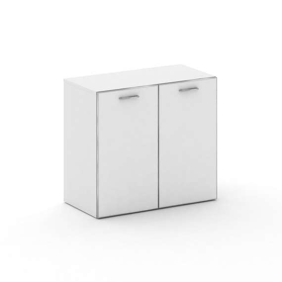 Fresco Шкаф широкий низкий FR.ST-302 white Белый Бриллиант UM/Лакобель Белый/Хром 896*460*807