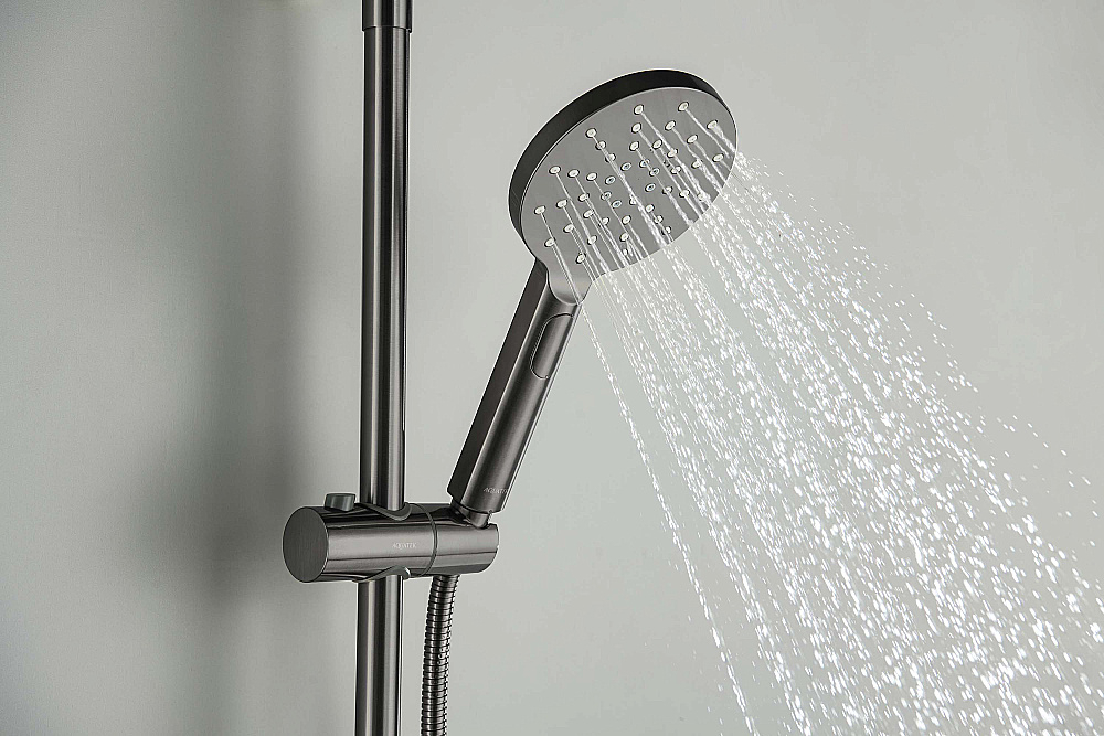 Душевая система Aquatek Бетта AQ2140BGM оружейная сталь