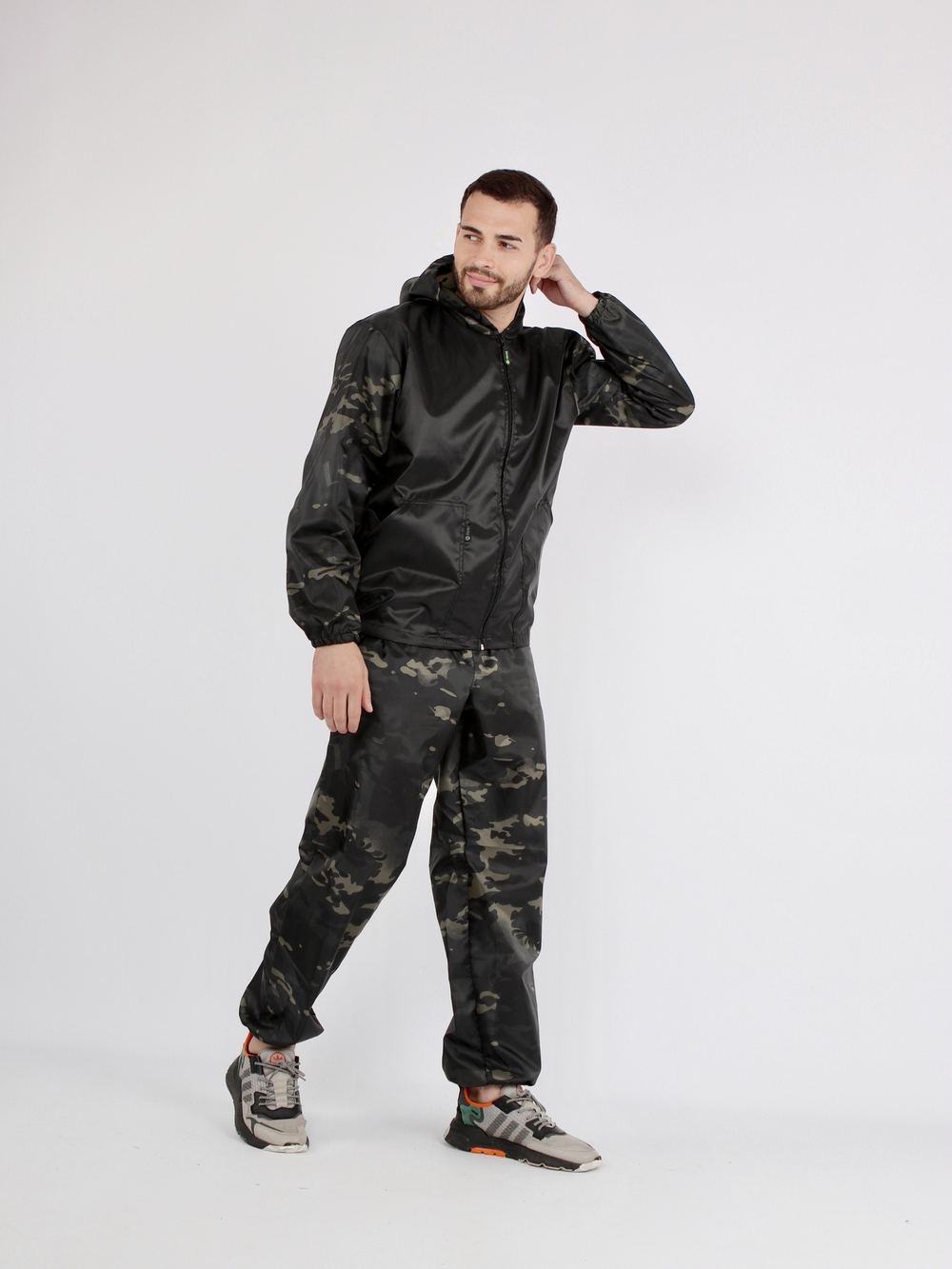 Костюм для активного отдыха Prival Ветровлагозащитный, мужской, кмф Нато тёмный