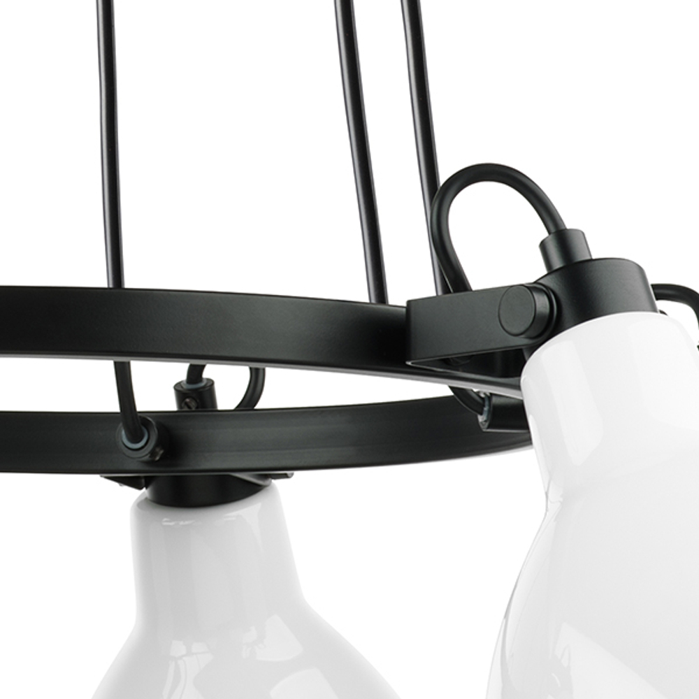 761160 Люстра ACROBATA 6х40W E14 ЧЕРНЫЙ/БЕЛЫЙ