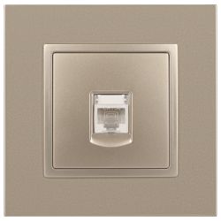Розетка ЭРА Elegance 14-3107-04 информационная RJ45 IP20 шампань | Elegance Шампань