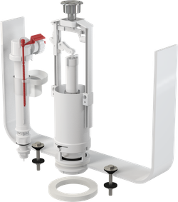 Выпускной комплект SA2000S 1/2" CHROM со стоп кнопкой (одинарной), с нижней пласт. подводкой)