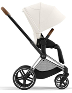 Коляска 3 в 1 Cybex Priam IV Chrome Brown complete и автокресло Aton S2 i-Size Ocean Blue Off White