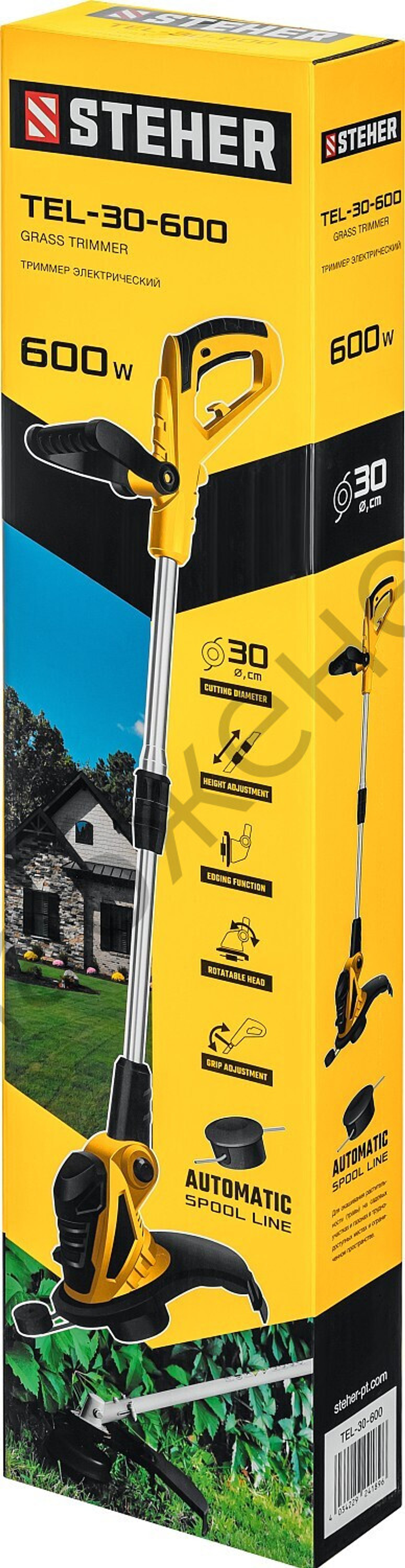 STEHER 600 Вт, ш/с 30 см, сетевой триммер (TEL-30-600)