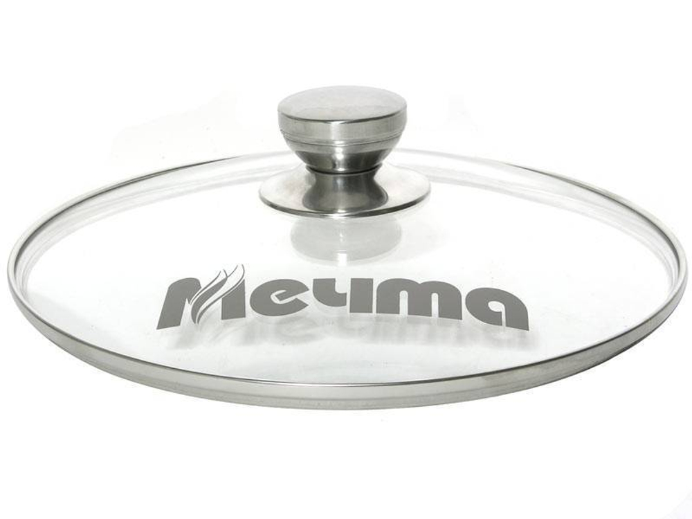 Крышка 20см стеклянная c металлическим ободком