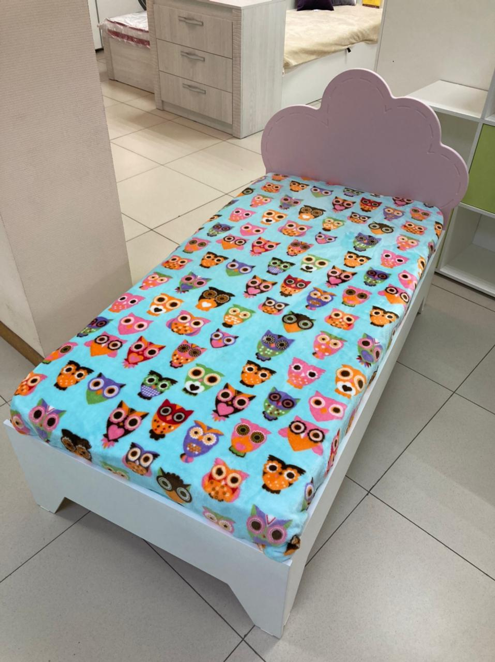 Кровать Облако 800*1600 белый/орхидея