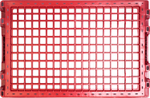 Ящик перфорированный 600×400×152, арт.: 403, объём 27, красный, код: 01466