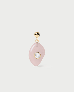 Подвеска-шарм Love Rose Quartz серебро 925 пробы покрытое золотом