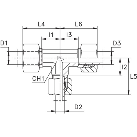 Соединение PRT DL08 06 08 (в сборе)