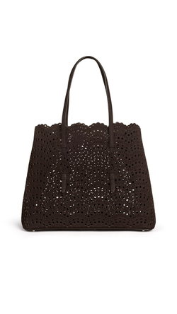 ALAÏA СУМКА MINA 37 ИЗ НУБУКА, ТЕМНО-КОРИЧНЕВЫЙ