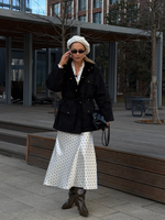 Парка из хлопка черный