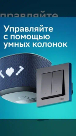ATLASDESIGN SMART 2-кл. ВЫКЛЮЧАТЕЛЬ с подсв., Zigbee, сх.5, L+N, 10А, мех., КАРБОН