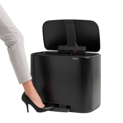 Brabantia Контейнер для мусора Bo 3х11л с сортировкой, черный
