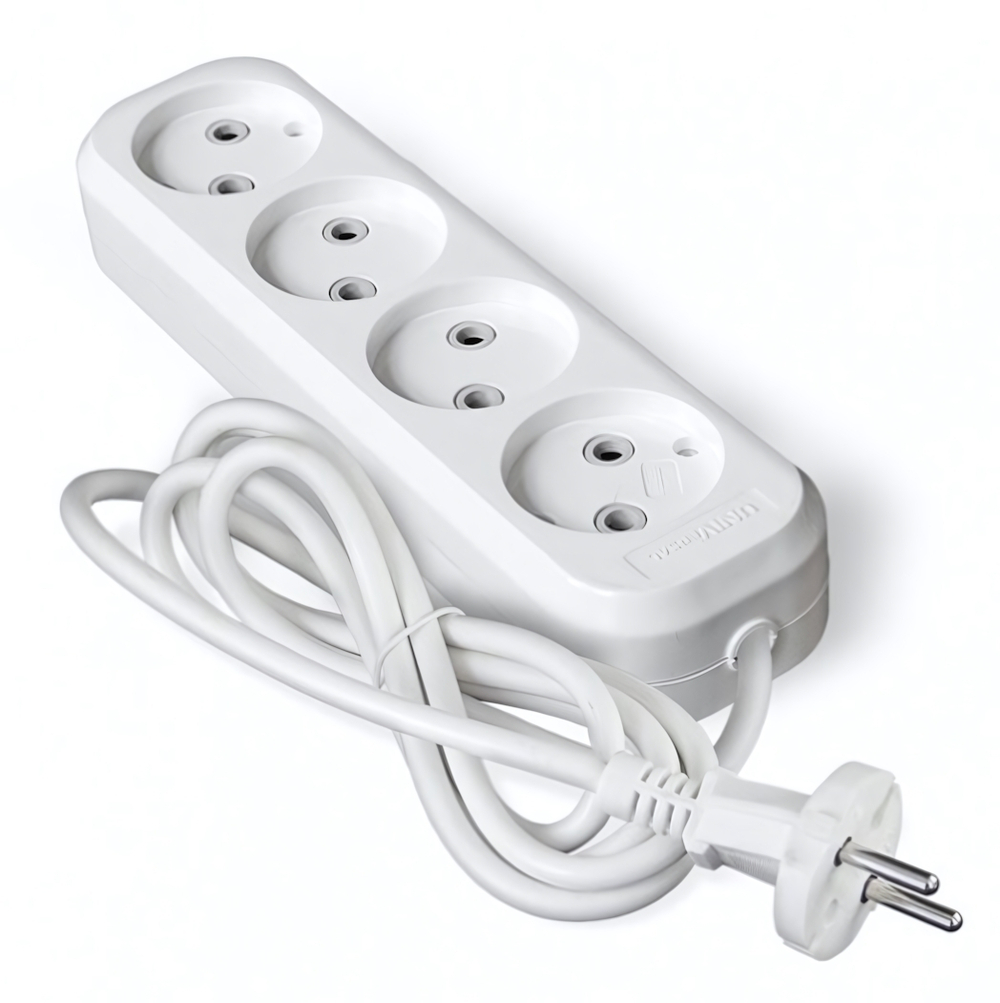 Удлинитель 4гнезда 5м с заземлением ПВС 2200Вт 3x0.75мм² Эра (20)