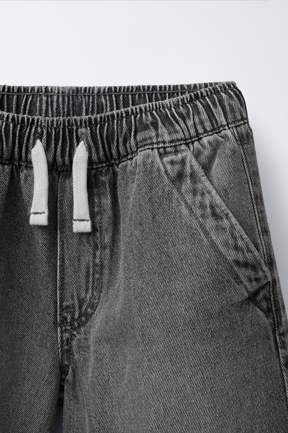 ZARA ДЖИНСОВЫЕ ШОРТЫ LOOSE FIT, МЯГКИЙ СЕРЫЙ