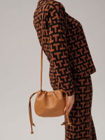 Кожаная кросс-боди Deboro 31130 коричневый лист