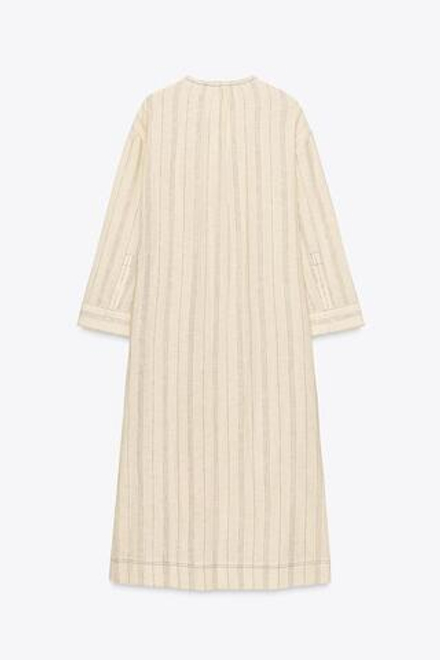 ZARA ПЛАТЬЕ-ТУНИКА В ПОЛОСКУ ИЗ СМЕСОВОГО ЛЬНА — ZW COLLECTION, ПОЛОСКИ