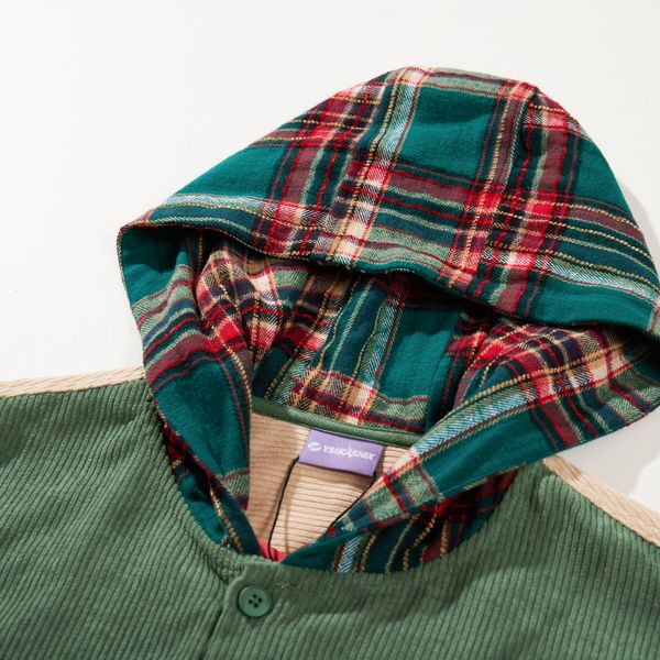 Рубашка Velvet Button Det Зелено-Песочная - фото 3