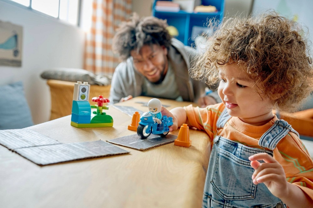 LEGO DUPLO 10471 лего Полицейский мотоцикл для малышей, развивающий набор