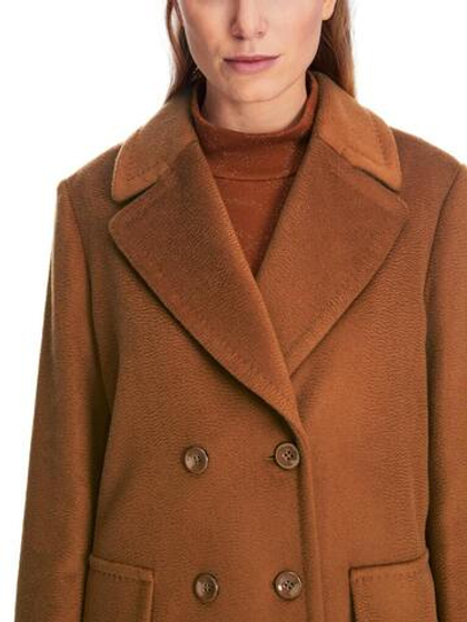 Marc Cain Пальто двубортное из стриженой шерсти