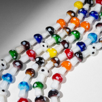 Стеклянные бусины в форме грибочков, 15-17мм, микс цветов