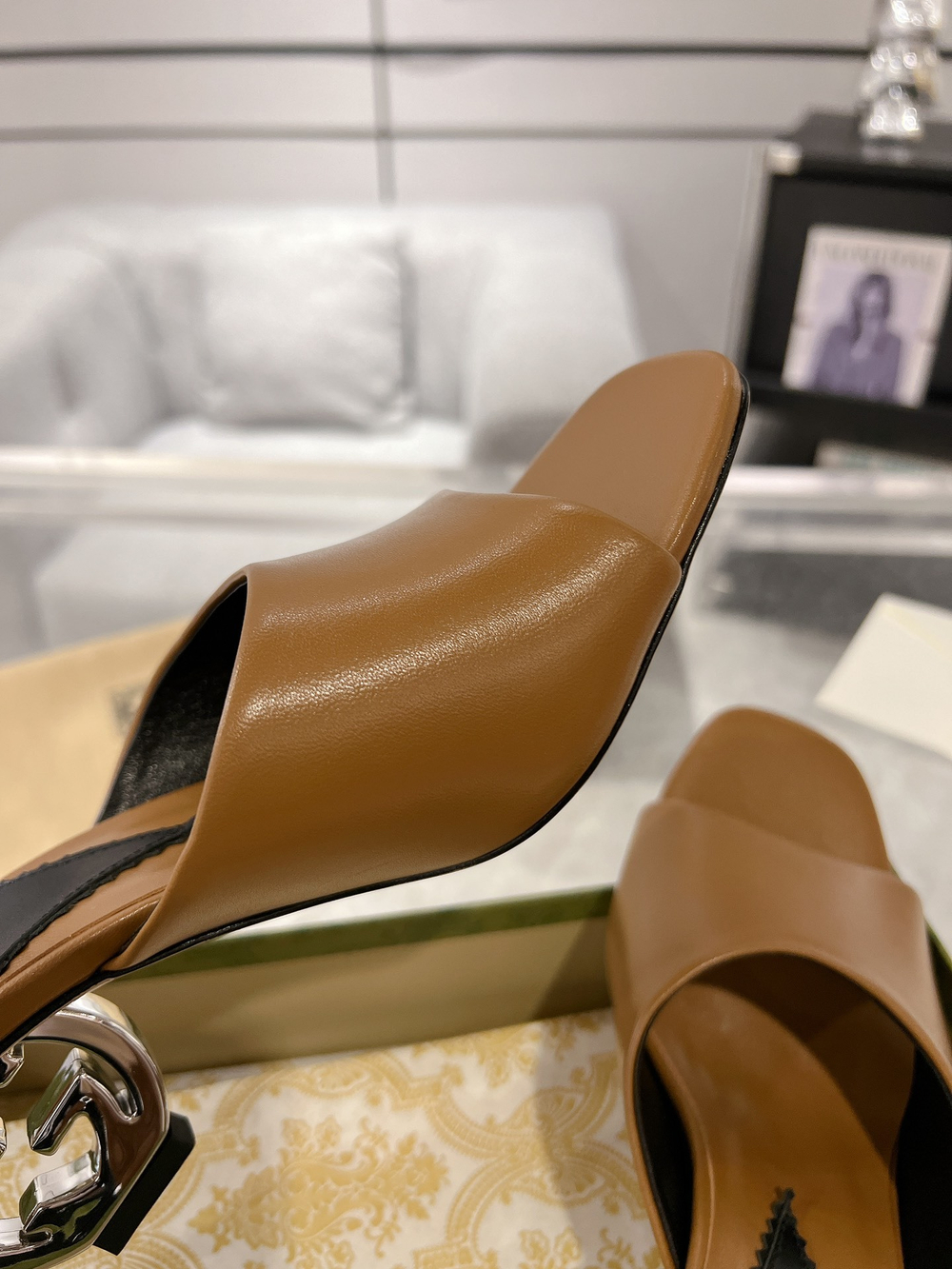 Gucci Interlocking G Heel Sandal 5.5 cm